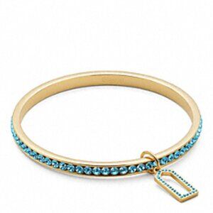 NWT Coach Pave Bangle (Color: Gold/Turquoise)